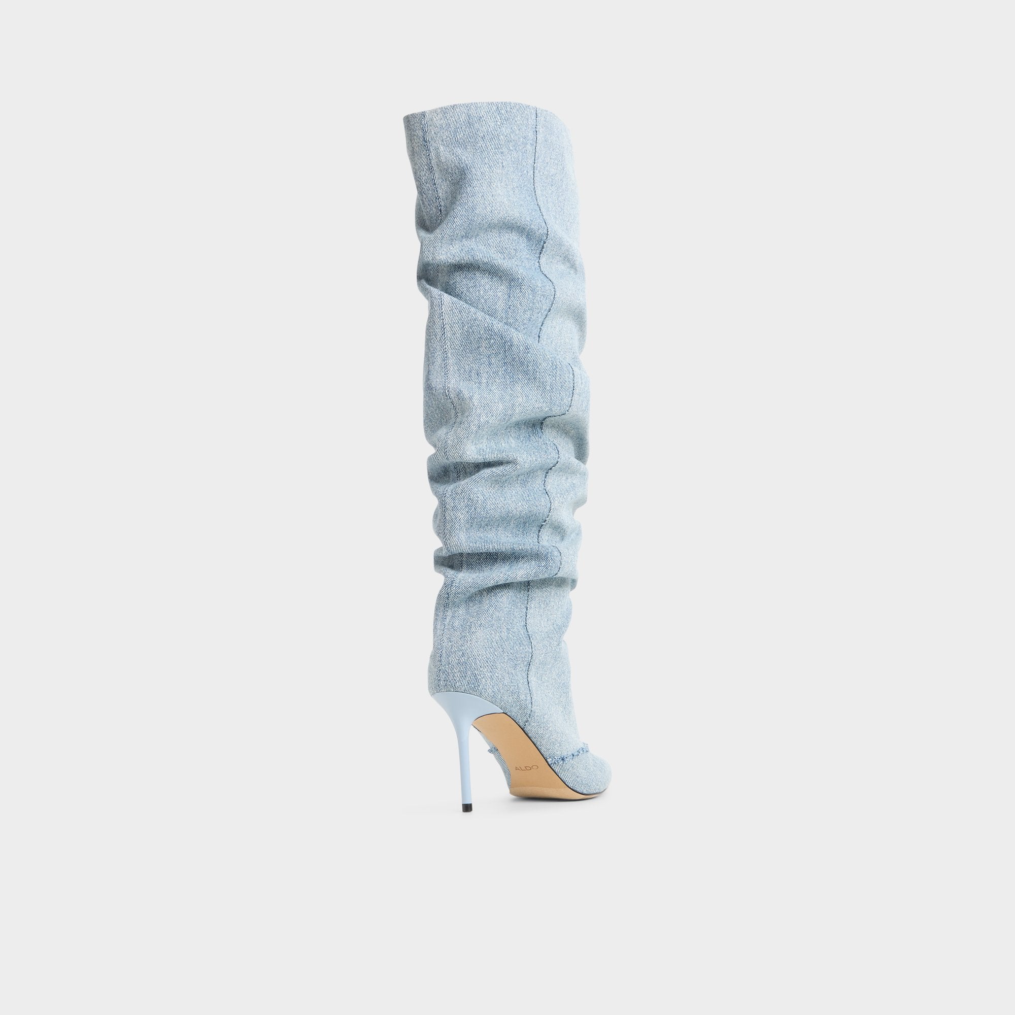 Daroba in Denim - Over-the-knee boot, Stiletto heel