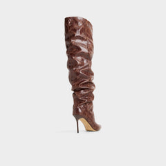 Daroba in Dark Brown - Over-the-knee boot, Stiletto heel