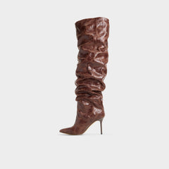 Daroba in Dark Brown - Over-the-knee boot, Stiletto heel