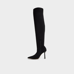 Caldan in Black - Over-the-knee boot, Stiletto heel