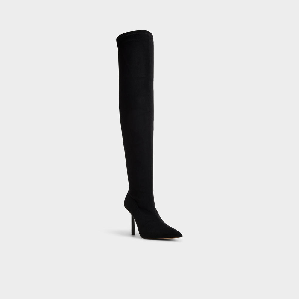 Caldan in Black - Over-the-knee boot, Stiletto heel