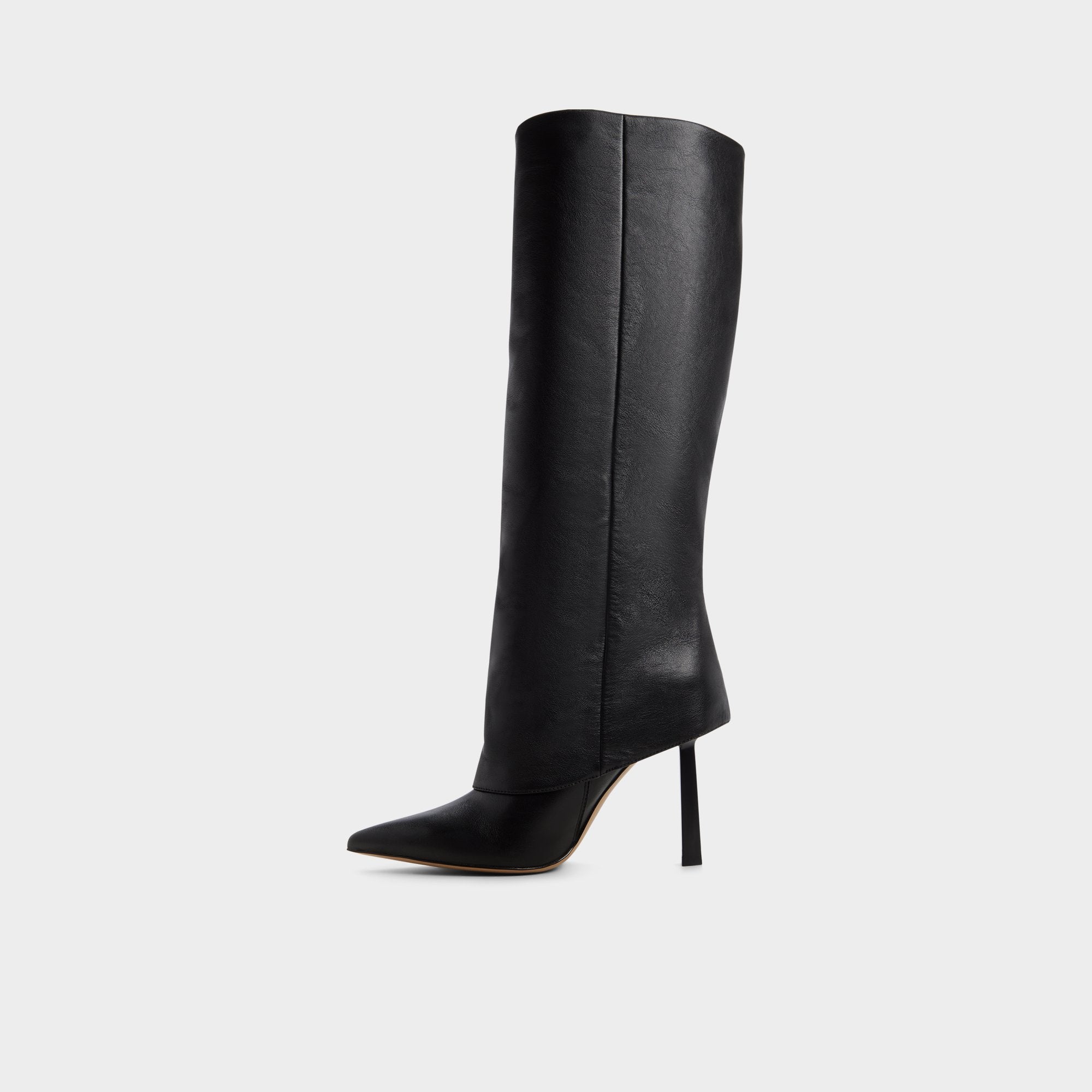 Lenoria in Black - Knee-high boot, Stiletto heel