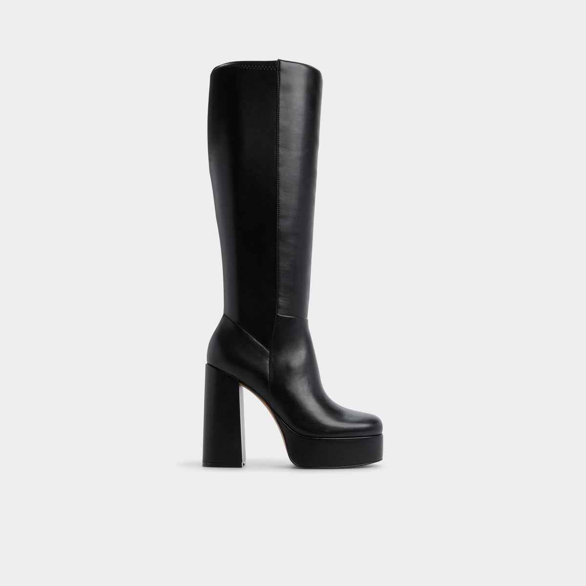 Albie in Wc Black - Knee-high boot, Platform