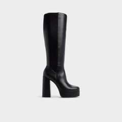 Albie in Wc Black - Knee-high boot, Platform