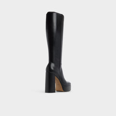Albie in Wc Black - Knee-high boot, Platform