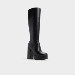 Albie in Wc Black - Knee-high boot, Platform