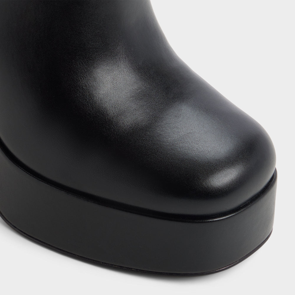 Albie in Wc Black - Knee-high boot, Platform