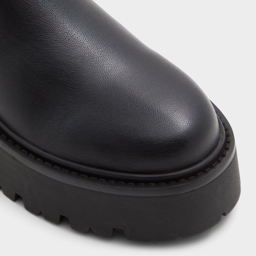 Carelden in Wc Black - Knee-high boot, Lug sole