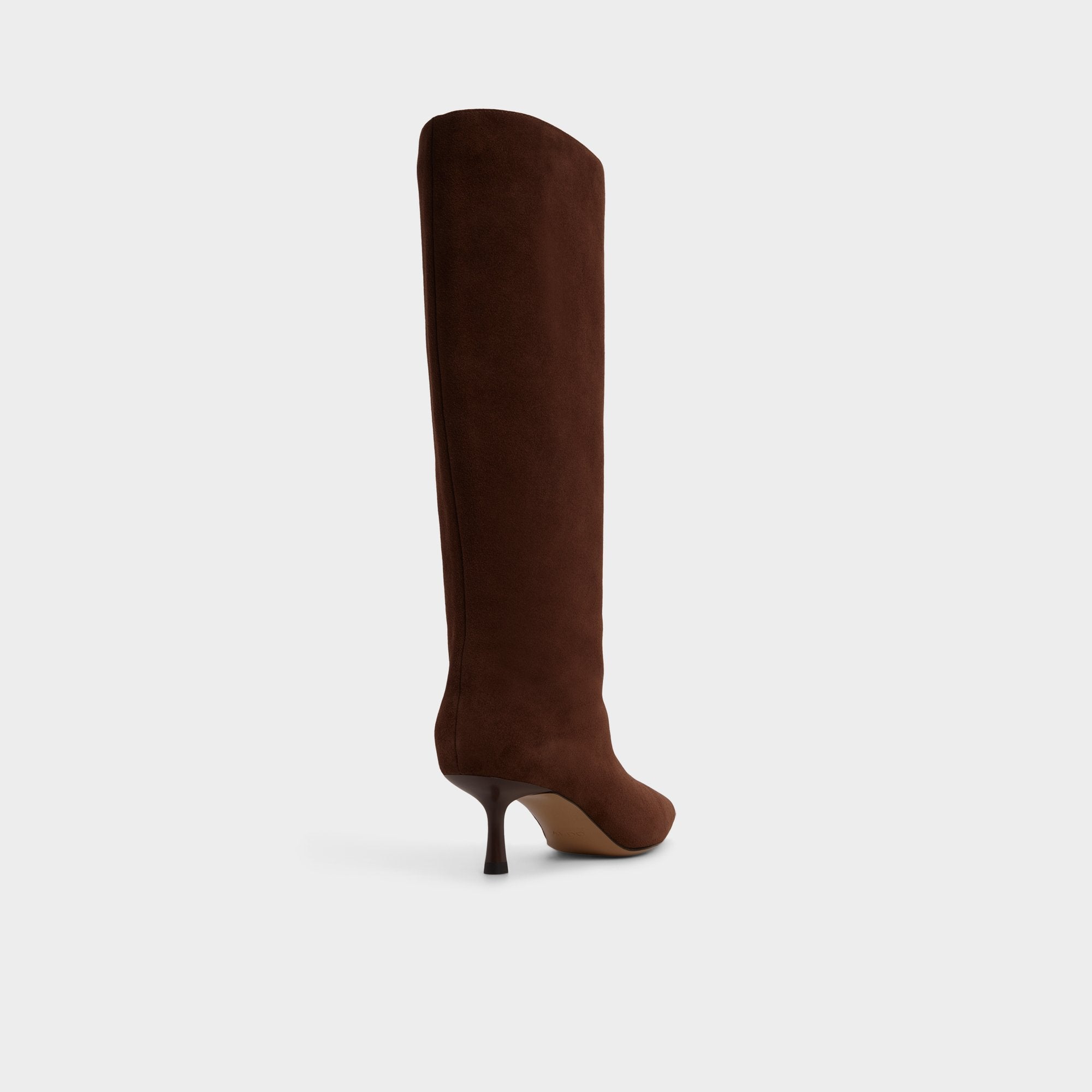 Selora in Dark Brown - Knee-high boot, Stiletto heel