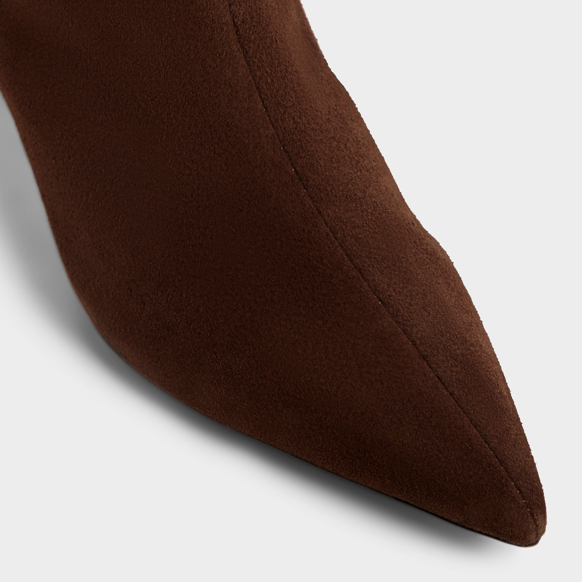 Selora in Dark Brown - Knee-high boot, Stiletto heel