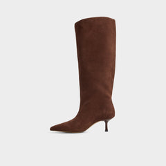 Selora in Wc Dark Brown - Knee-high boot, Stiletto heel
