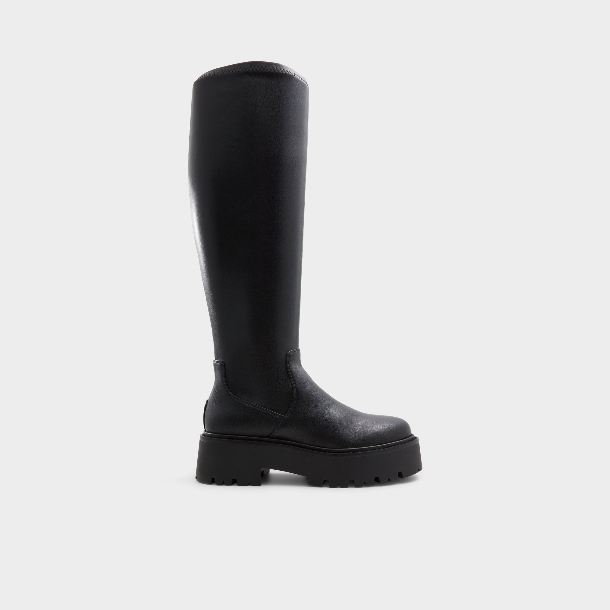 Carelden Black Women's Tall Boots - Knee-high boot, Lug sole