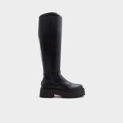 Carelden Black Women's Tall Boots - Knee-high boot, Lug sole