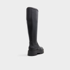 Carelden Black Women's Tall Boots - Knee-high boot, Lug sole