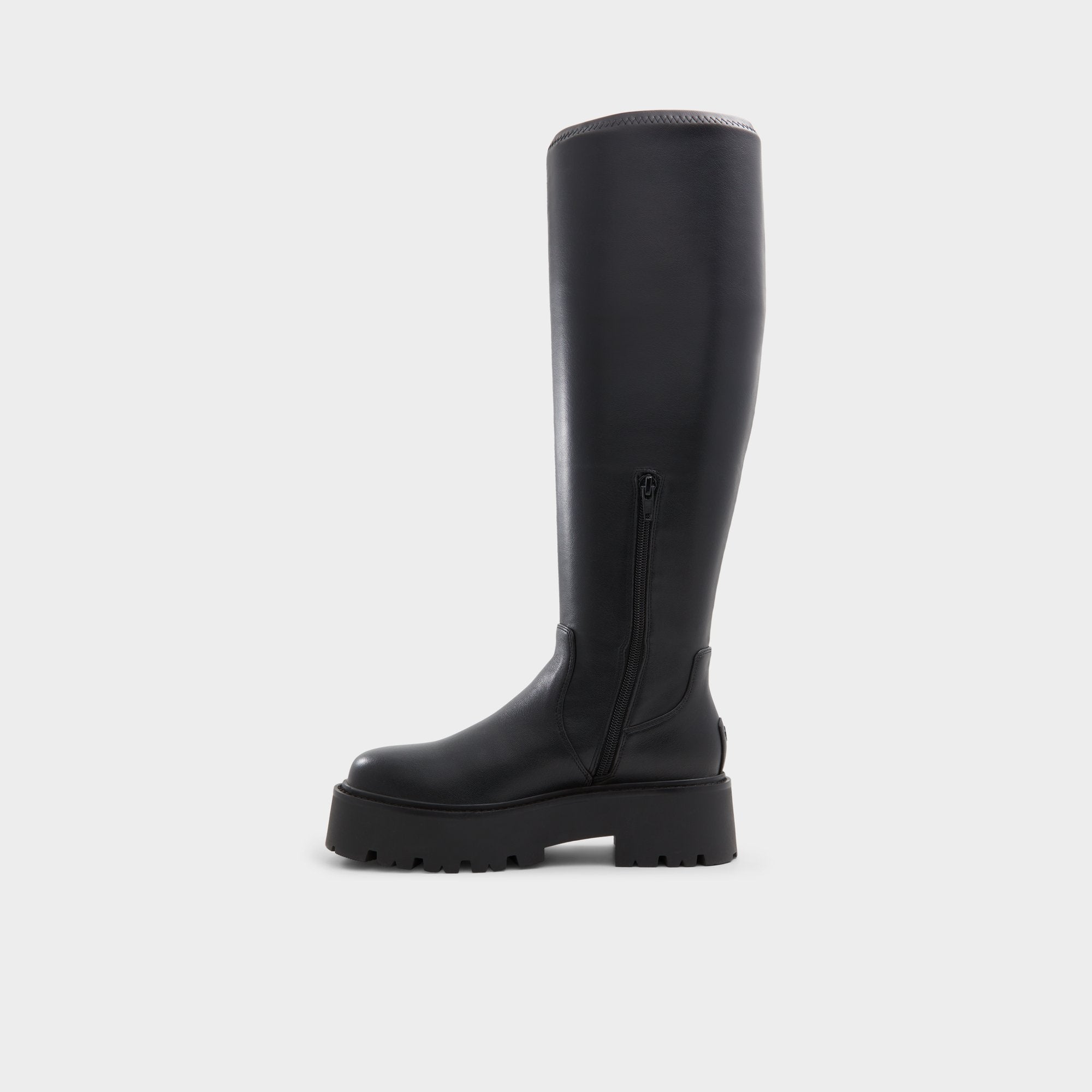 Carelden Black Women's Tall Boots - Knee-high boot, Lug sole