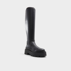 Carelden Black Women's Tall Boots - Knee-high boot, Lug sole