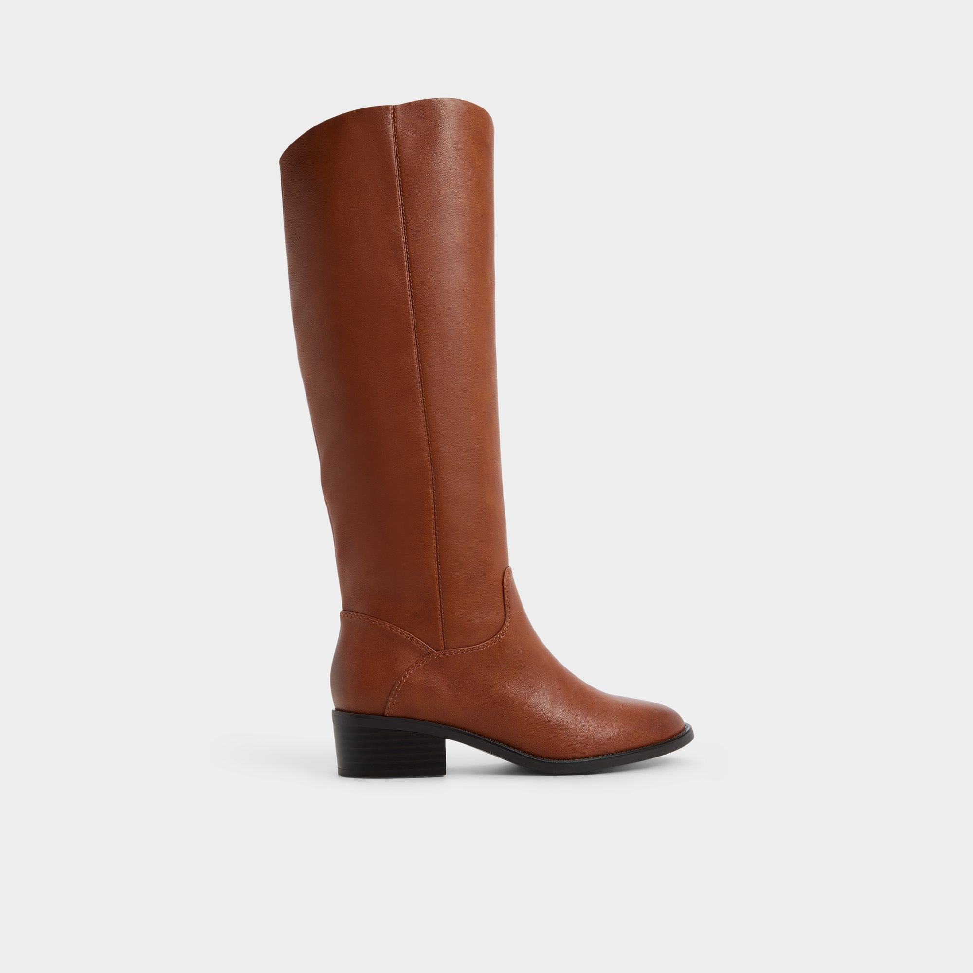 Kaydienh in Medium Brown - Knee-high boot, Block heel