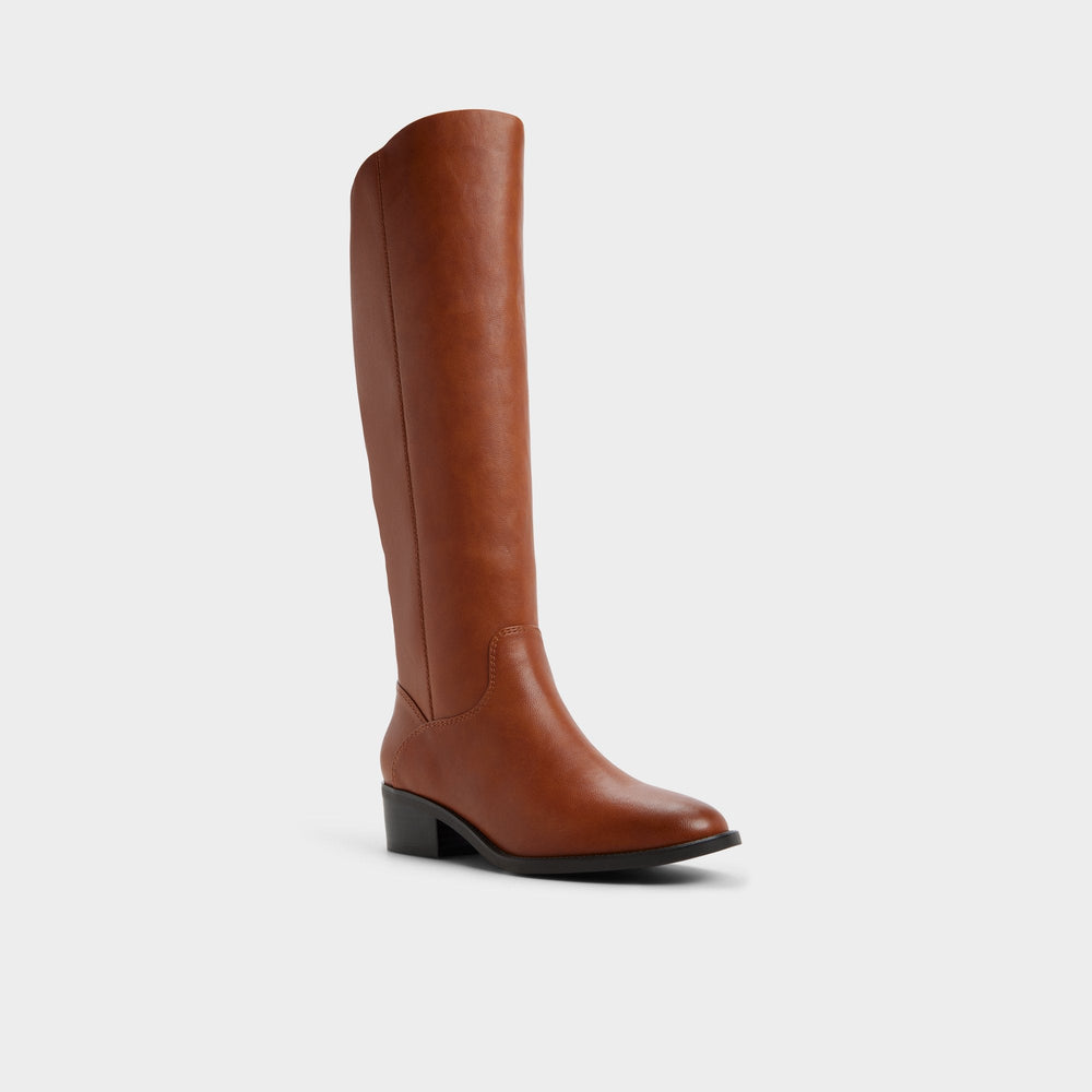 Kaydienh in Medium Brown - Knee-high boot, Block heel
