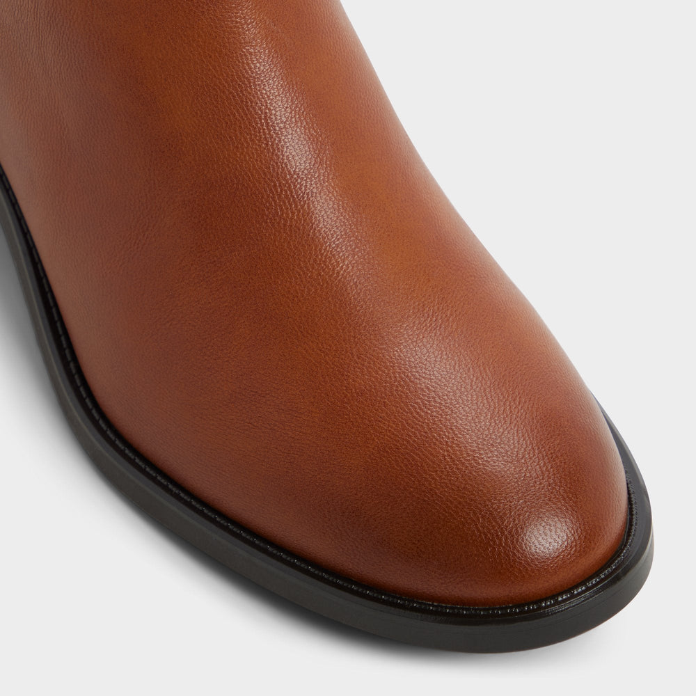 Kaydienh in Medium Brown - Knee-high boot, Block heel