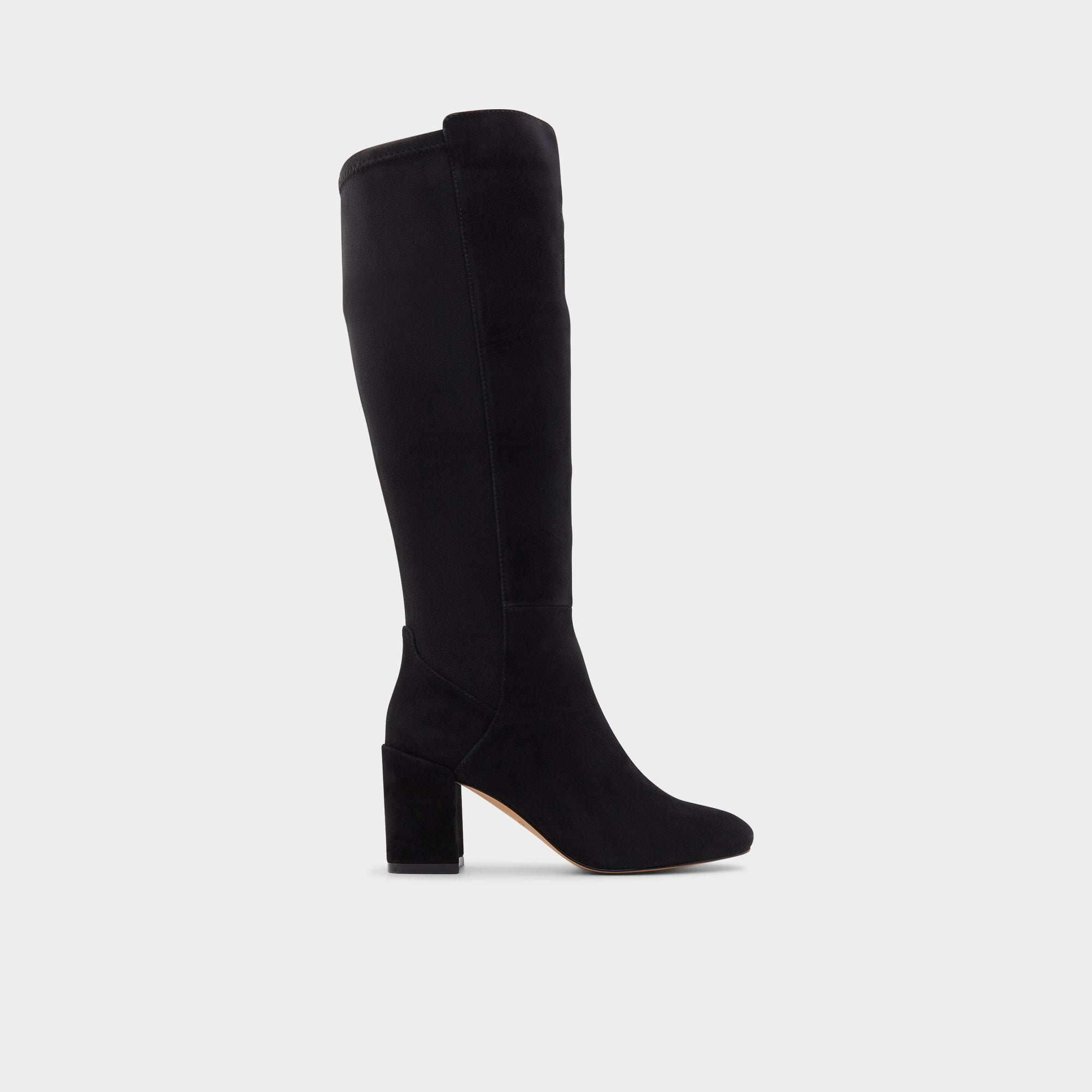 Satori in Other Black - Knee-high boot, Block heel