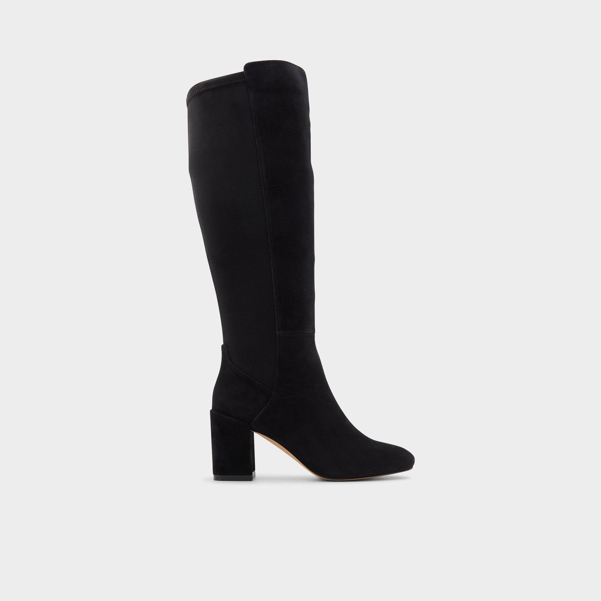 Satori in Other Black - Knee-high boot, Block heel
