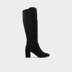 Satori in Other Black - Knee-high boot, Block heel