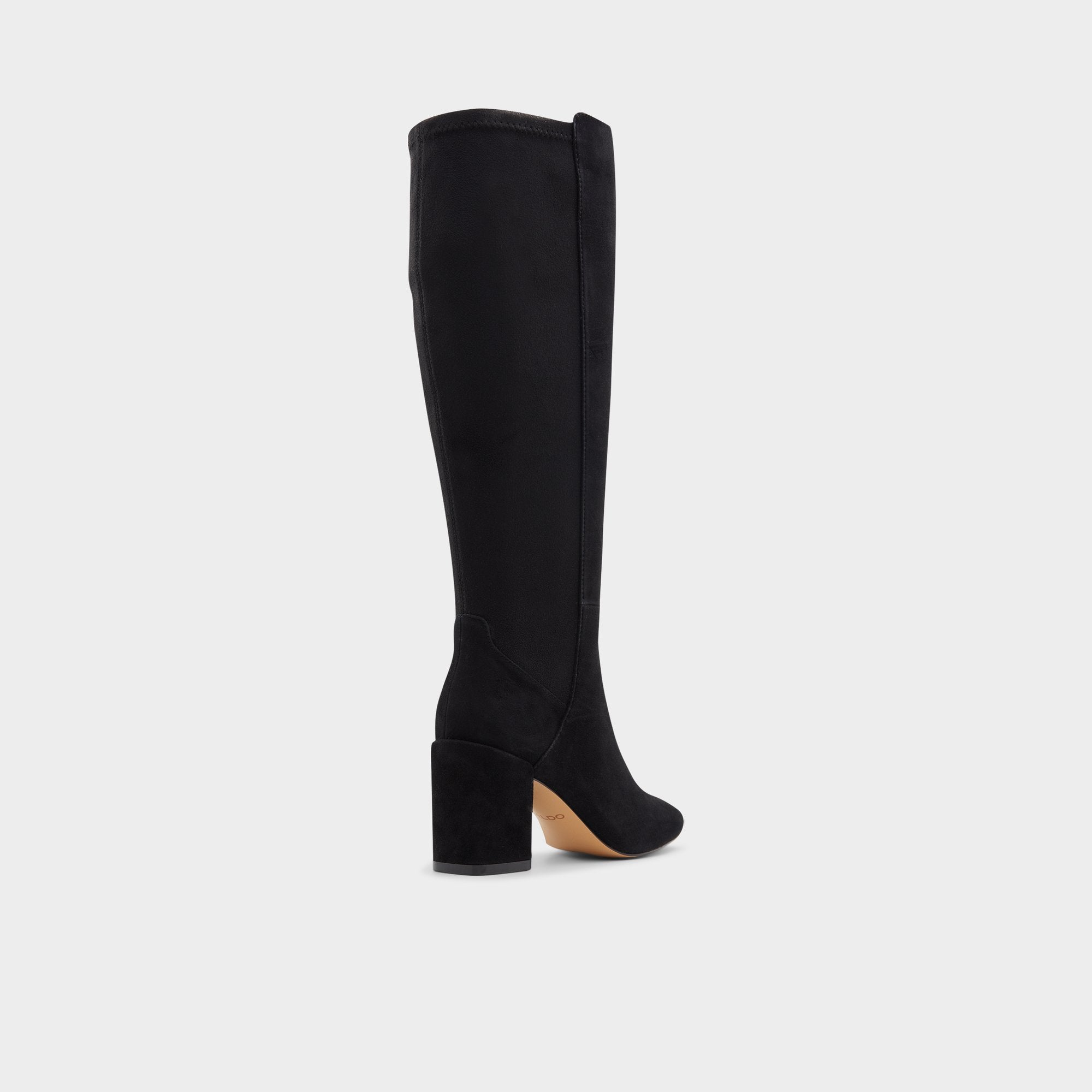 Satori in Other Black - Knee-high boot, Block heel