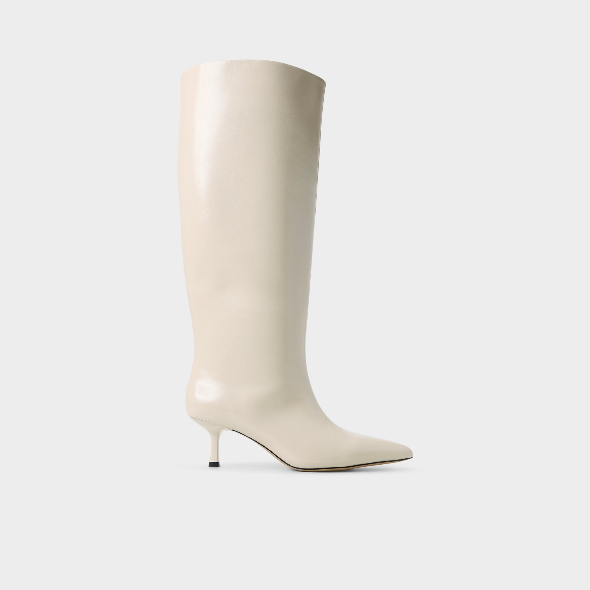 Selora-wc in Cream - Knee-high boot, Stiletto heel
