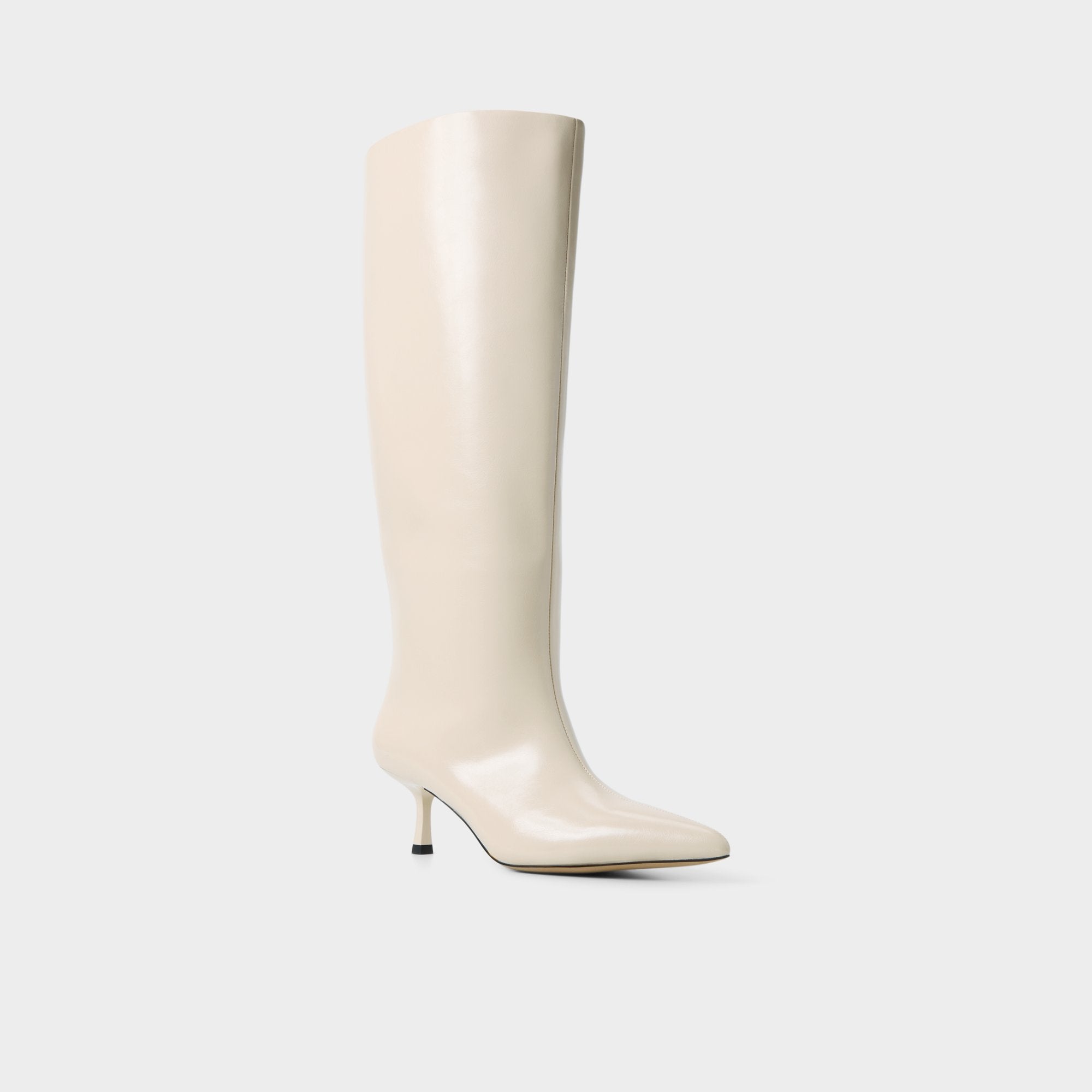 Selora-wc in Cream - Knee-high boot, Stiletto heel