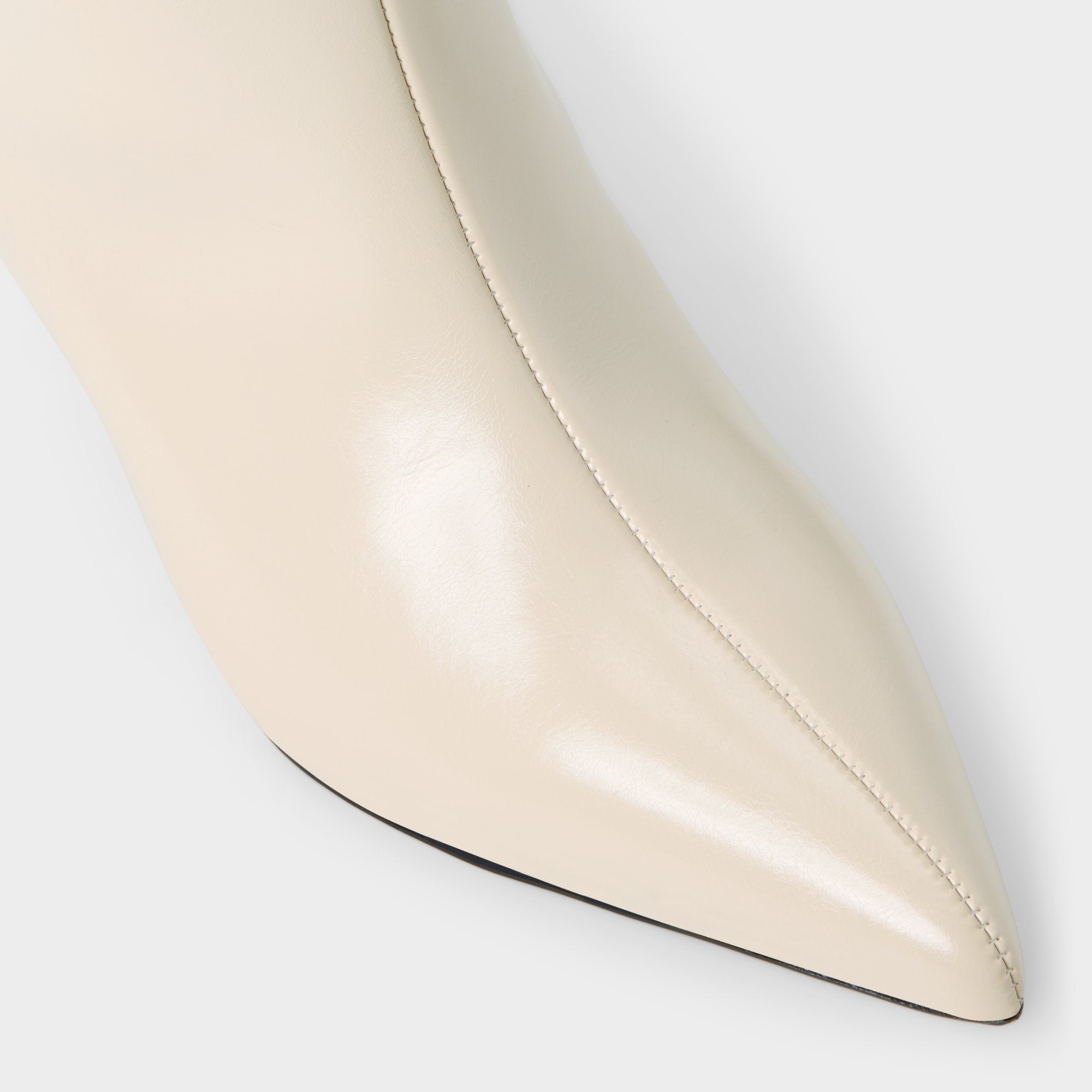 Selora-wc in Cream - Knee-high boot, Stiletto heel