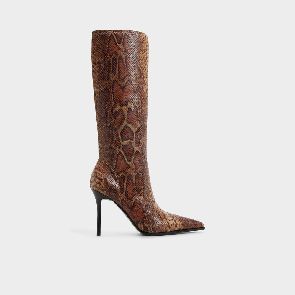 Re in Emily Brown Multi - Knee-high boot, Stiletto heel