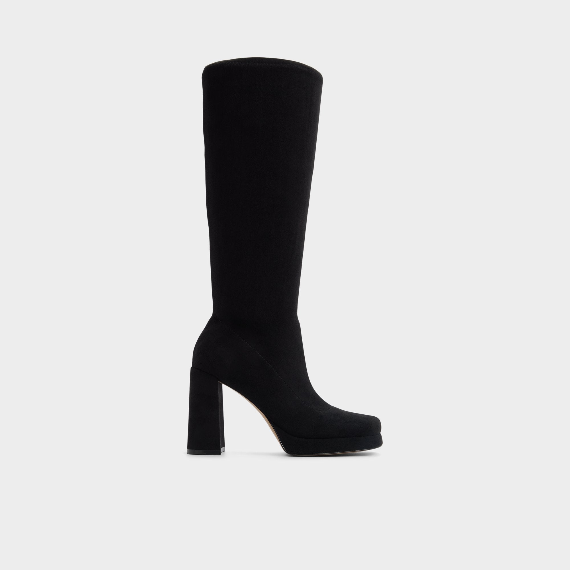 Gisselle in Black - Knee-high boot, Platform