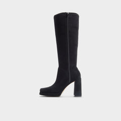 Gisselle in Black - Knee-high boot, Platform