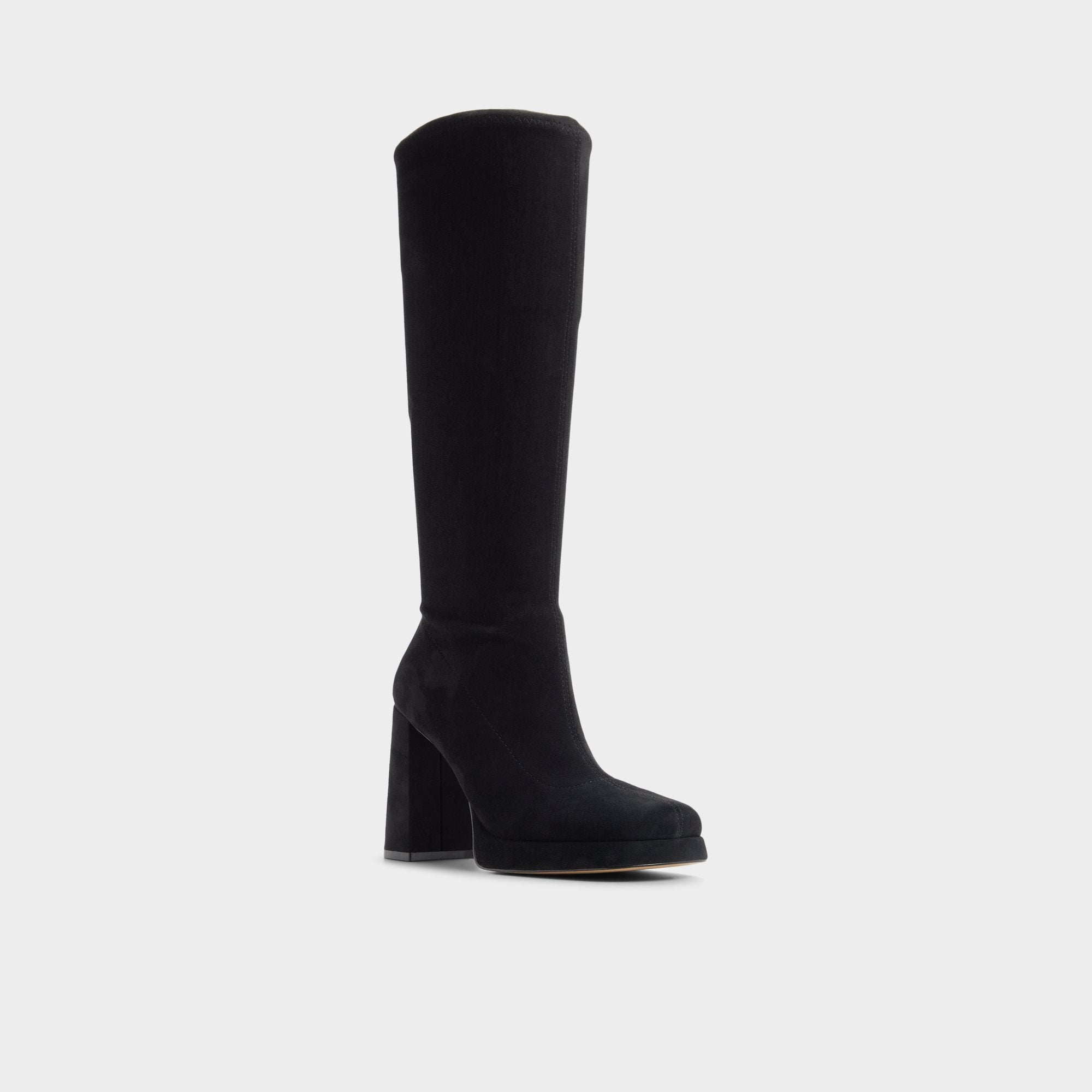 Gisselle in Black - Knee-high boot, Platform