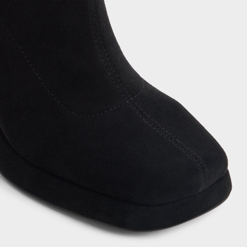 Gisselle in Black - Knee-high boot, Platform