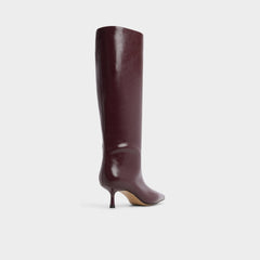 Selora in Burgundy - Knee-high boot, Stiletto heel