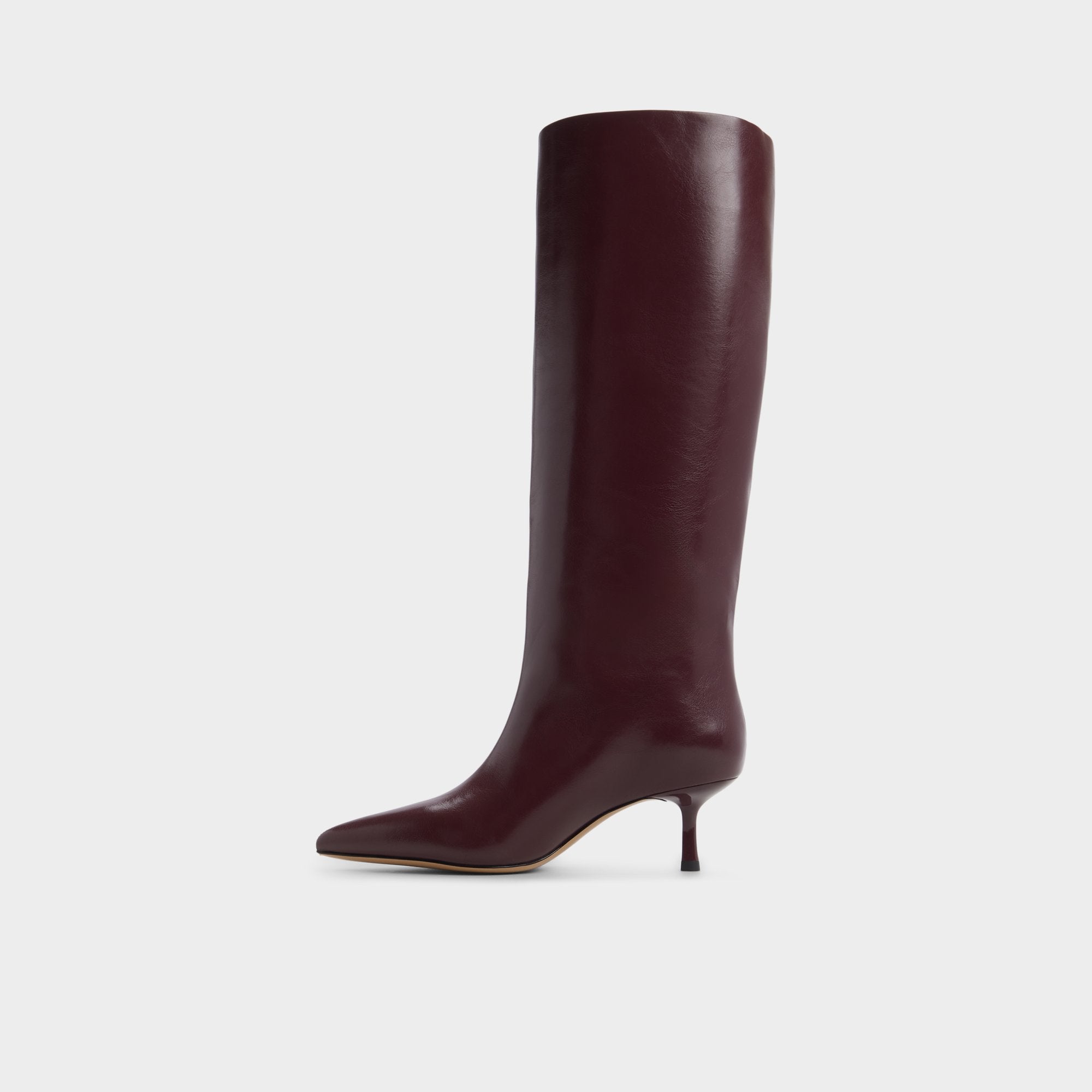 Selora in Burgundy - Knee-high boot, Stiletto heel