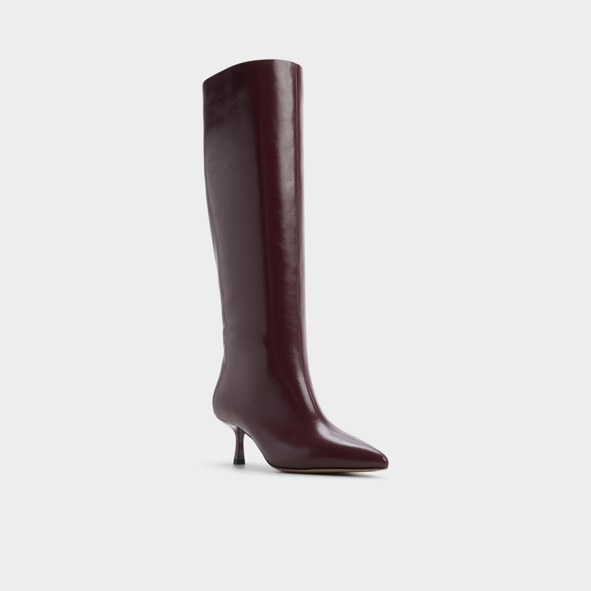 Selora in Burgundy - Knee-high boot, Stiletto heel