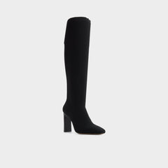 Lennora in Black - Knee-high boot, Stiletto heel