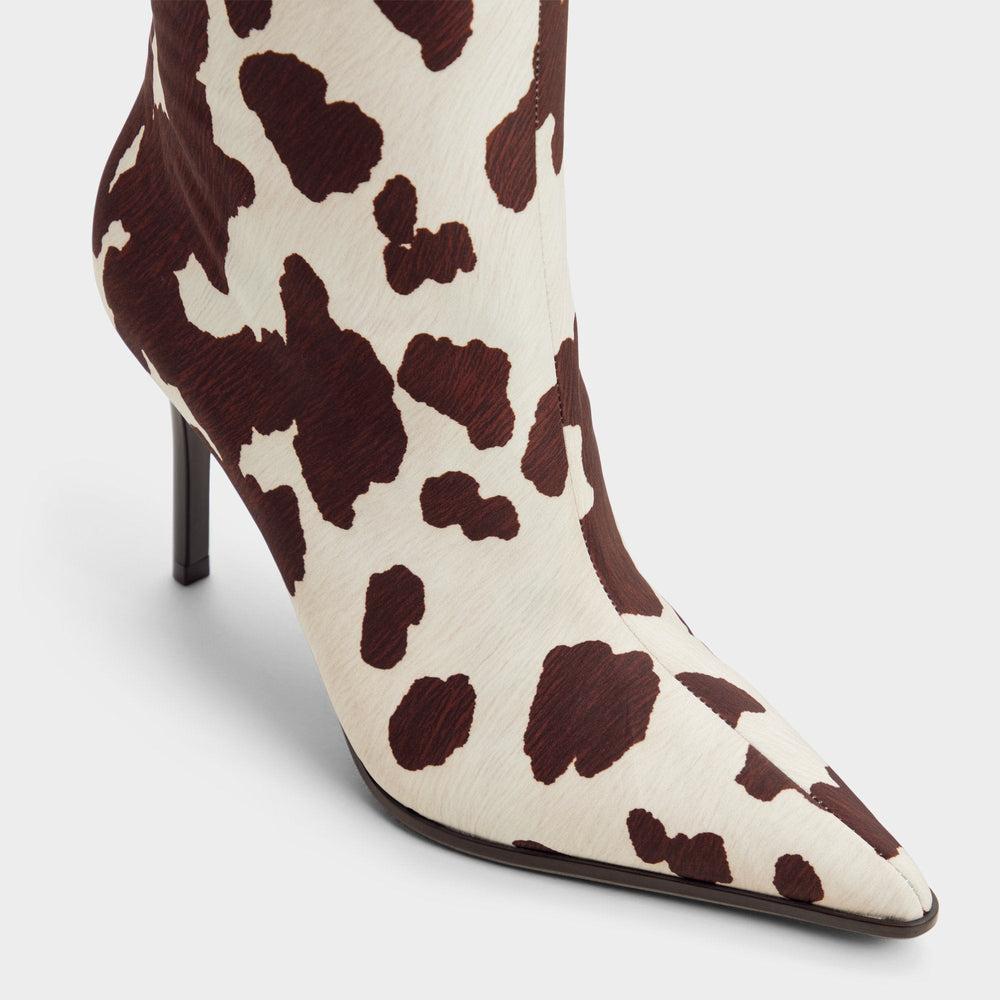 Re in Emma Open Brown - Knee-high boot, Stiletto heel