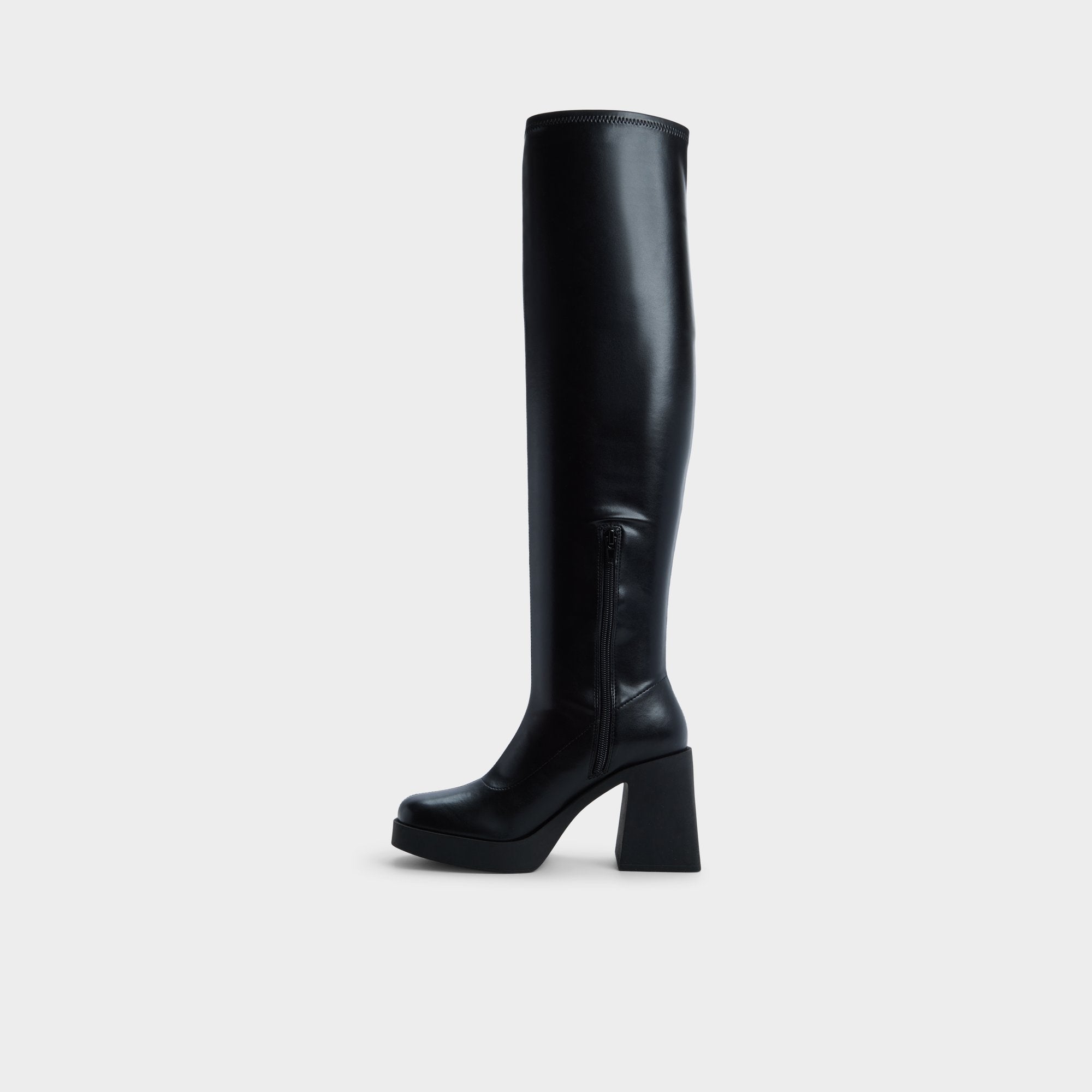 Maritza in Black - Over-the-knee boot, Platform