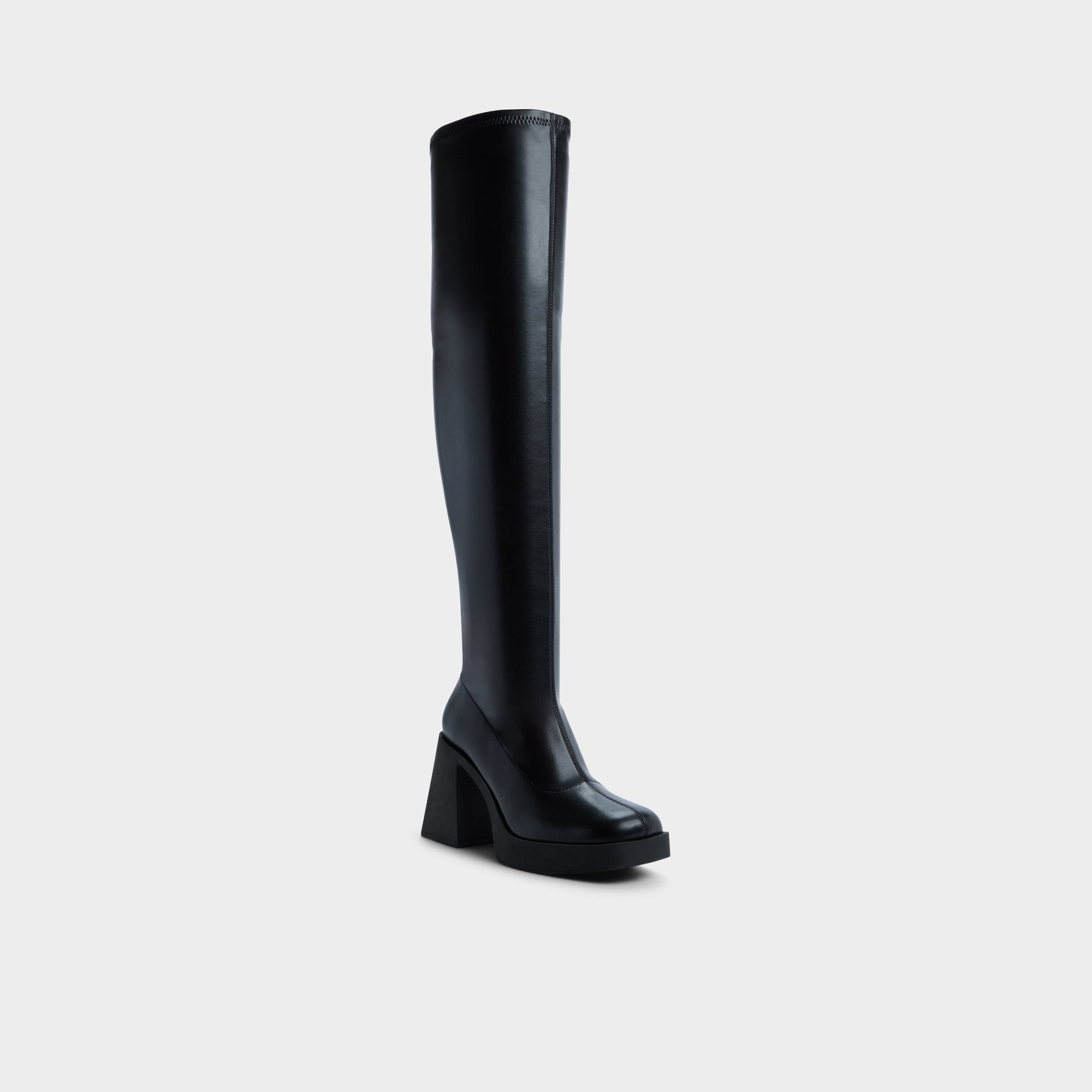 Maritza in Black - Over-the-knee boot, Platform