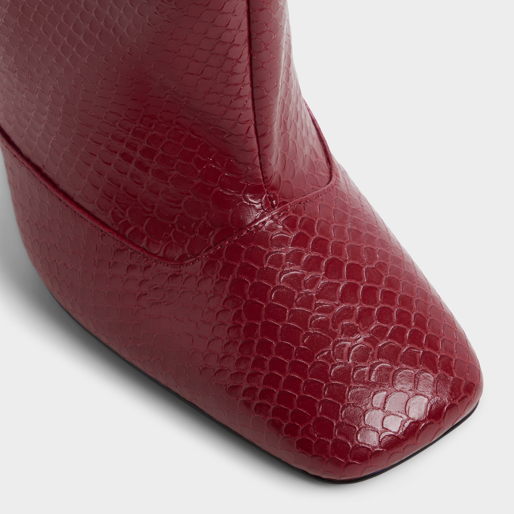 Aleena in Dark Red - Knee-high boot, Stiletto heel