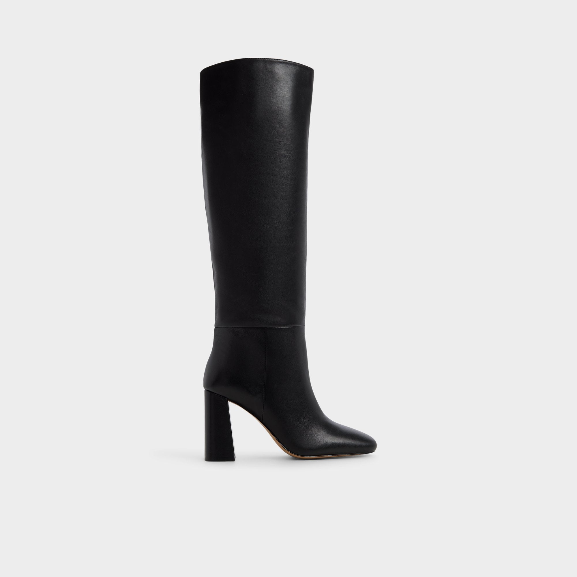 Helana in Black - Knee-high boot, Block heel