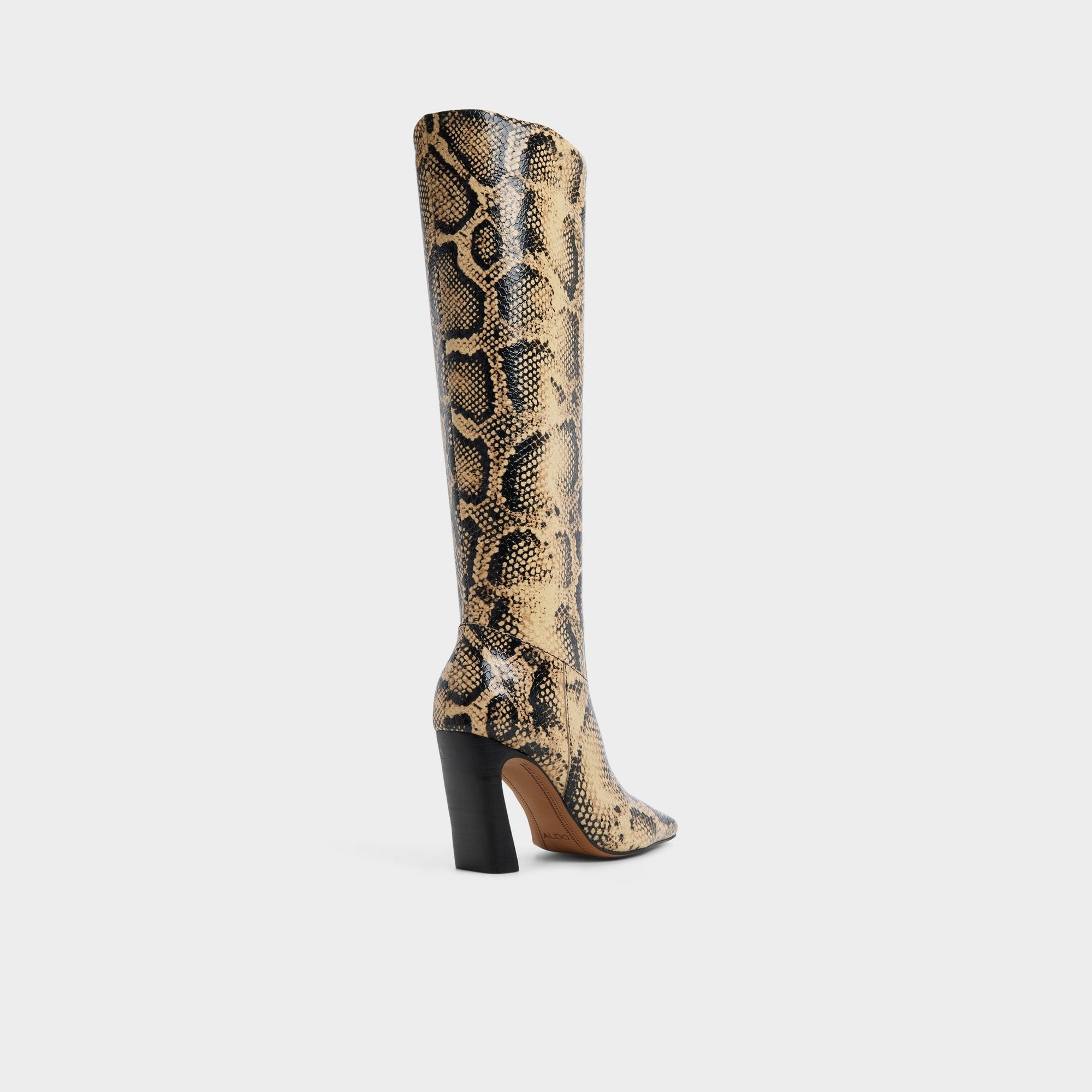 Vivienna in Brown Multi - Knee-high boot, Block heel
