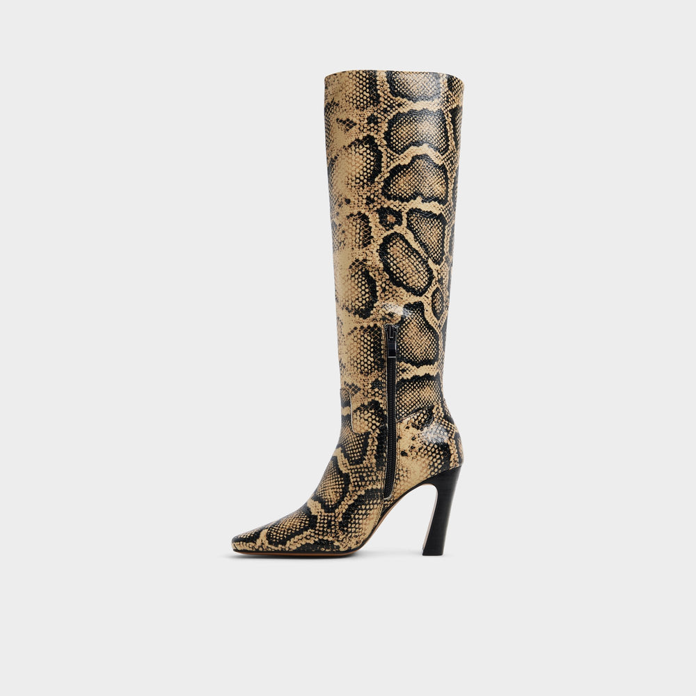 Vivienna in Brown Multi - Knee-high boot, Block heel