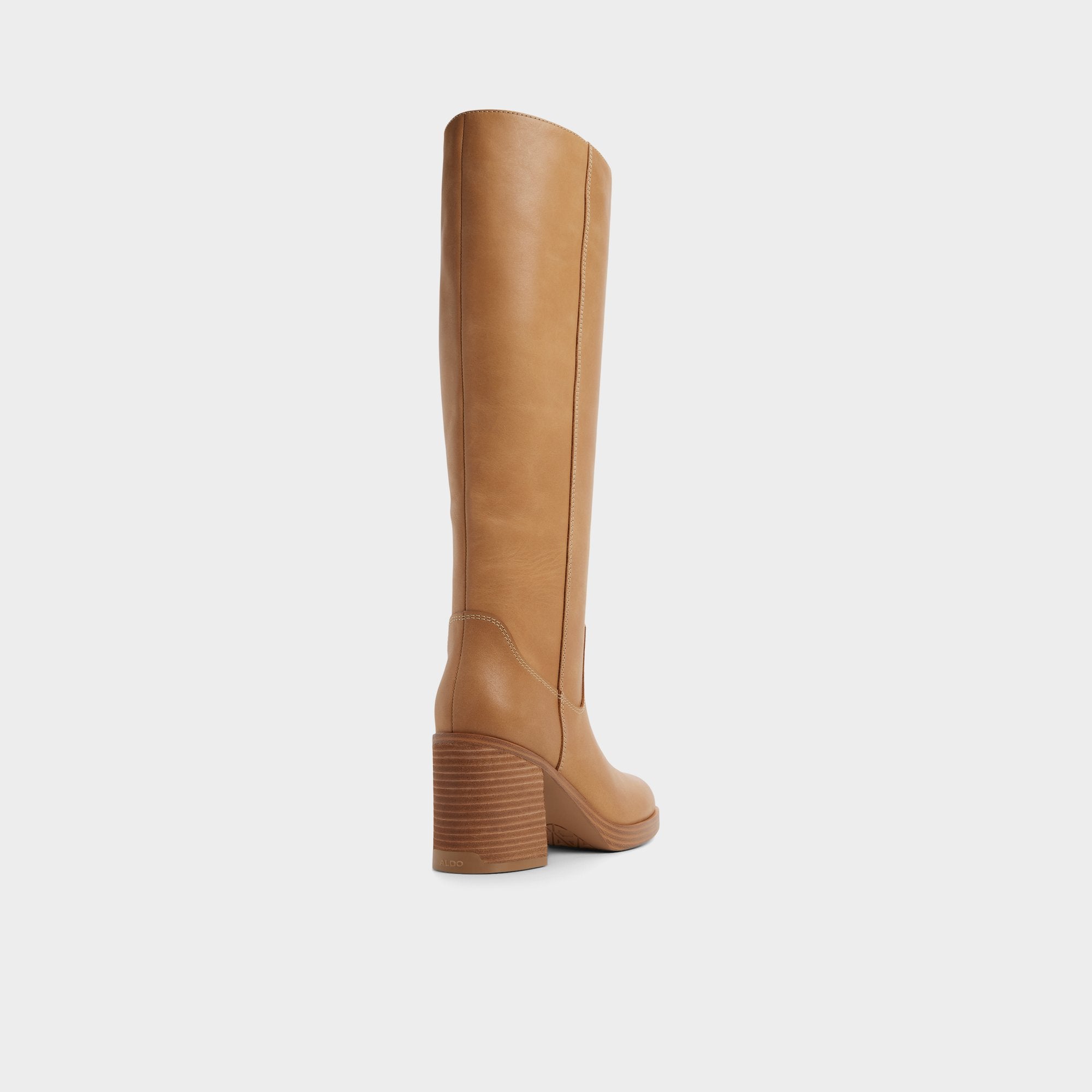 Juny in Light Brown - Knee-high boot, Platform