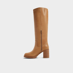 Juny in Light Brown - Knee-high boot, Platform
