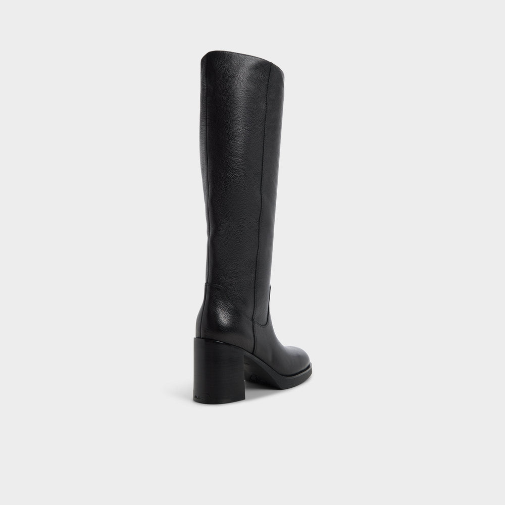 Juny in Black - Knee-high boot, Platform