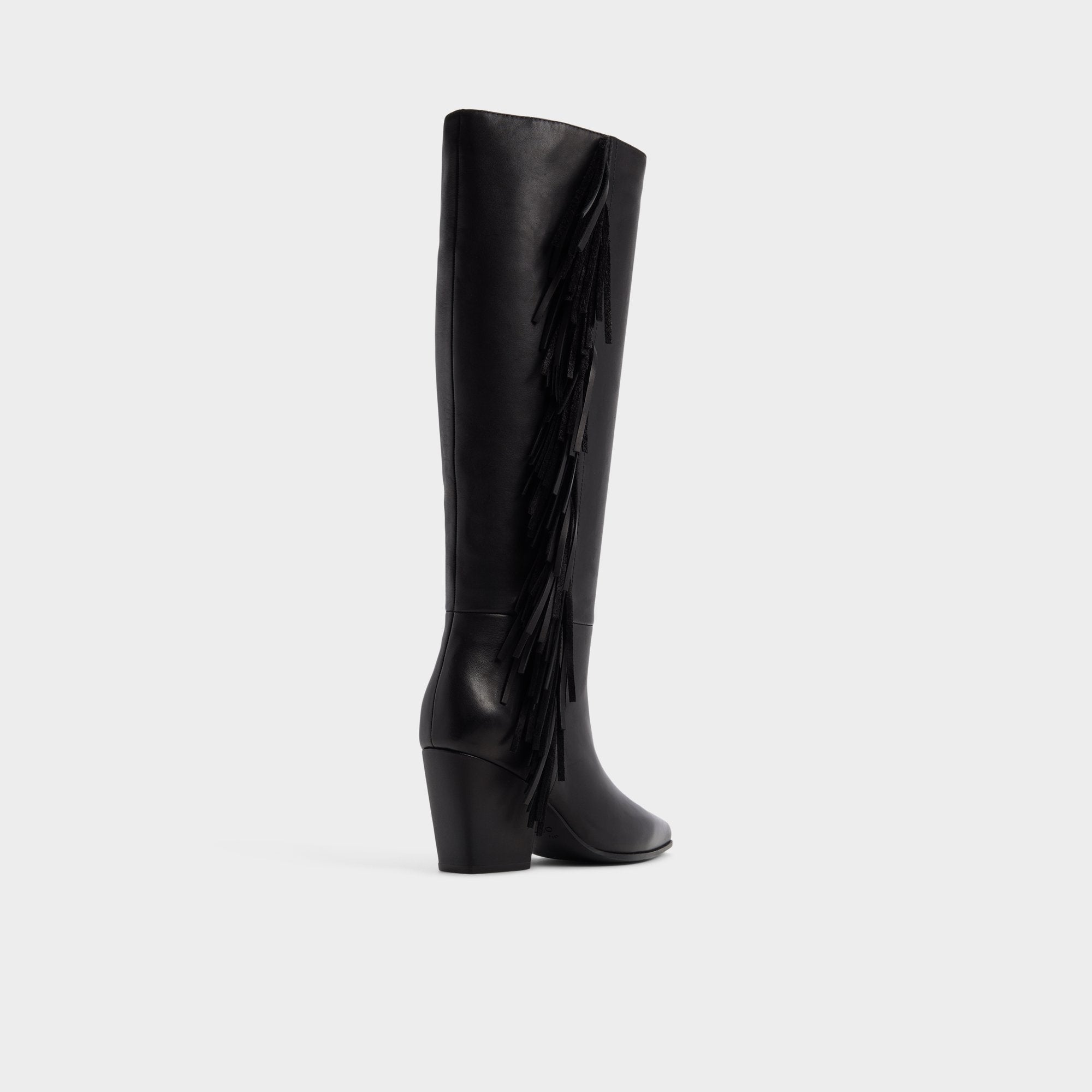 Kaelya in Black - Knee-high boot, Block heel